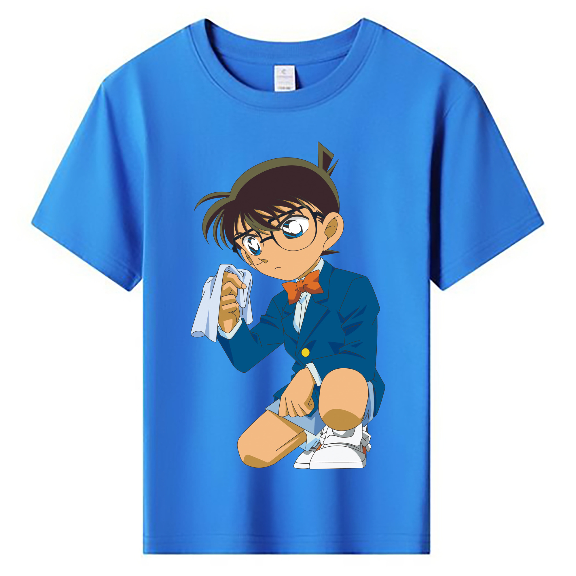 （画像用） 名探偵コナン 江戸川 コナン Detective Conan Conan Edogawa 綿100％キッズTシャツ（フロントプリント）